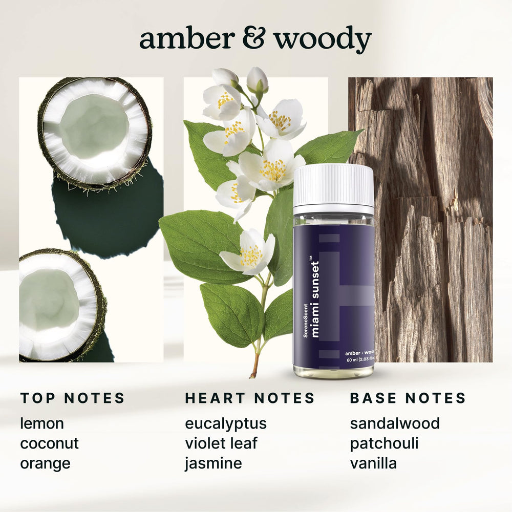 Homedics SereneScent Vanilla Cedarwood refill bottle for calm evenings and coziness