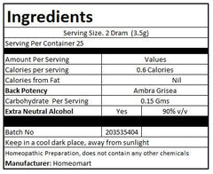 HomeoMart Ambra Grisea vials preserve pellet quality.