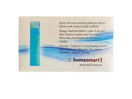 HomeoMart Plumbum Metallicum pellets under the tongue for easy dosing