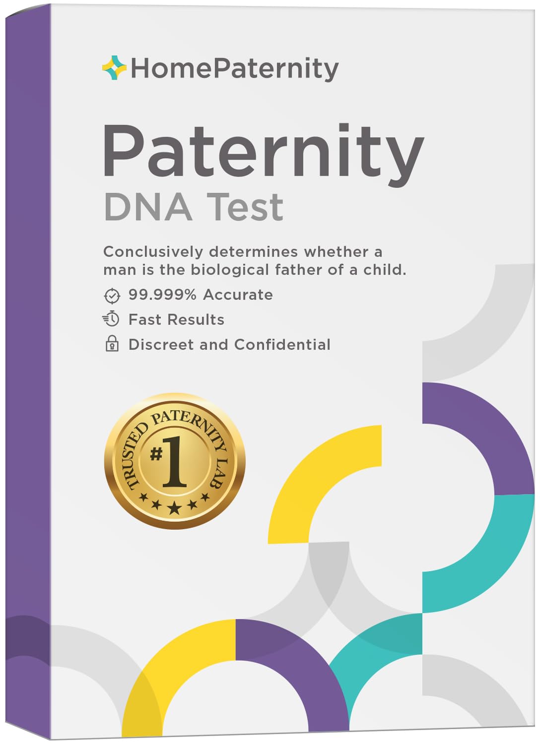 HomePaternity DNA test kit front view for at‑home paternity testing.
