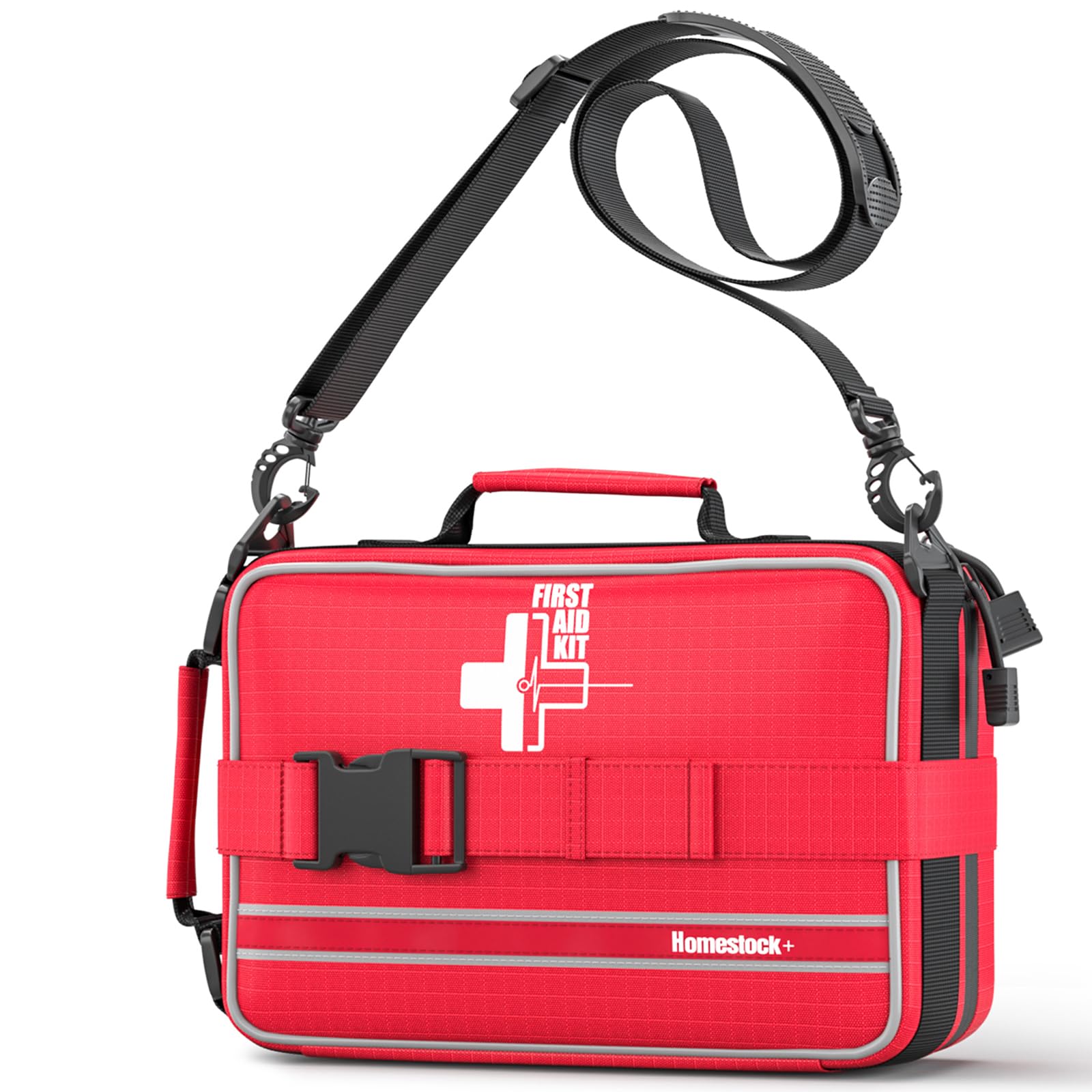 Homestockplus Advanced First Aid Kit with Compartments enables quick access in home, car, or outdoors.