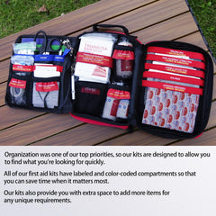 Homestockplus first aid kit with MOLLE system for secure car or bag mounting
