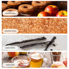 HomeWorx Hot Cider Donut candle with essential oils for richer fragrance