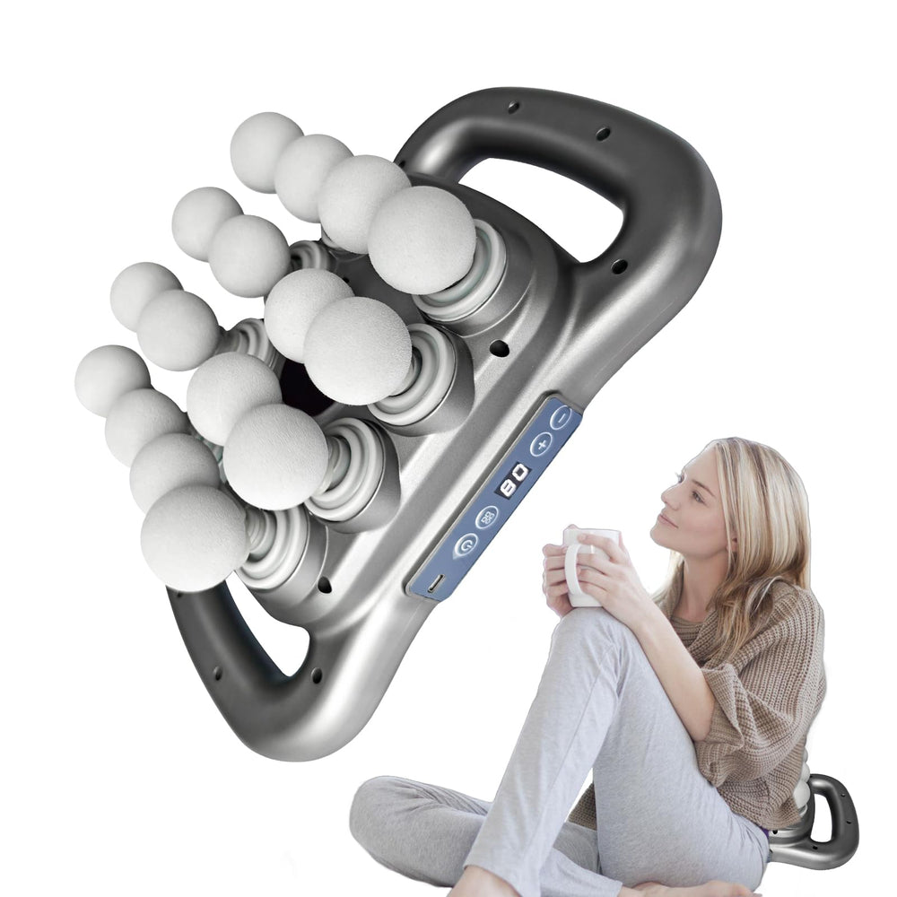 Homlume massage gun front view showing compact cordless design for home use