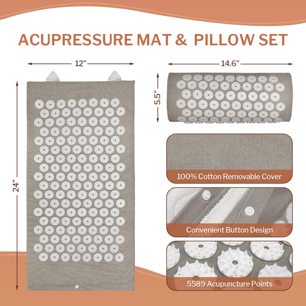 HOMLYNS mat highlighting 3888 acupuncture points for targeted pressure