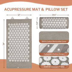 HOMLYNS mat highlighting 3888 acupuncture points for targeted pressure