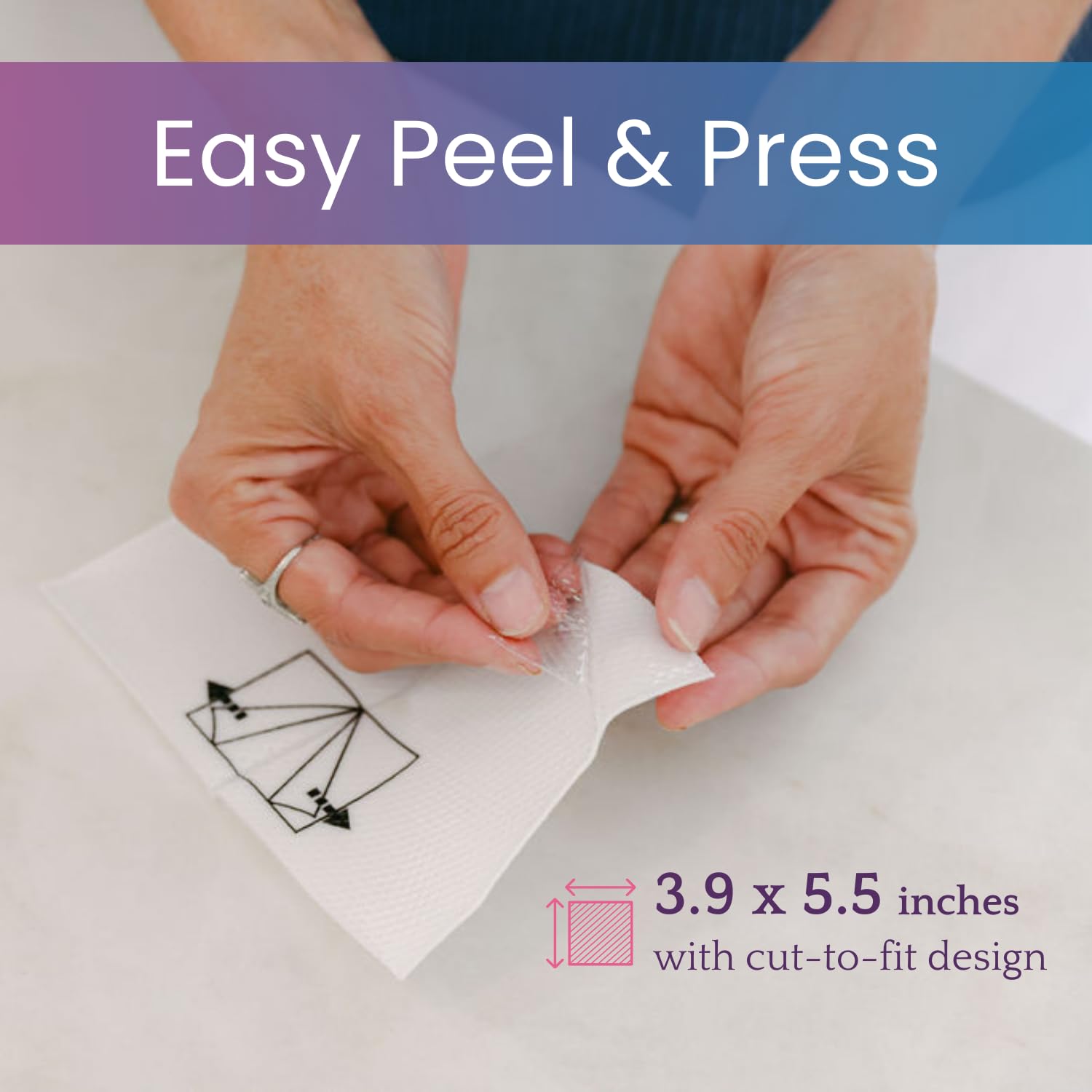 HONESTMED easy peel and press patch applies quickly to clean, dry skin.