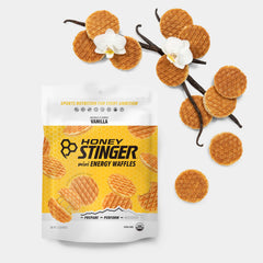Honey Stinger Mini Vanilla Waffles on the go are gym bag ready