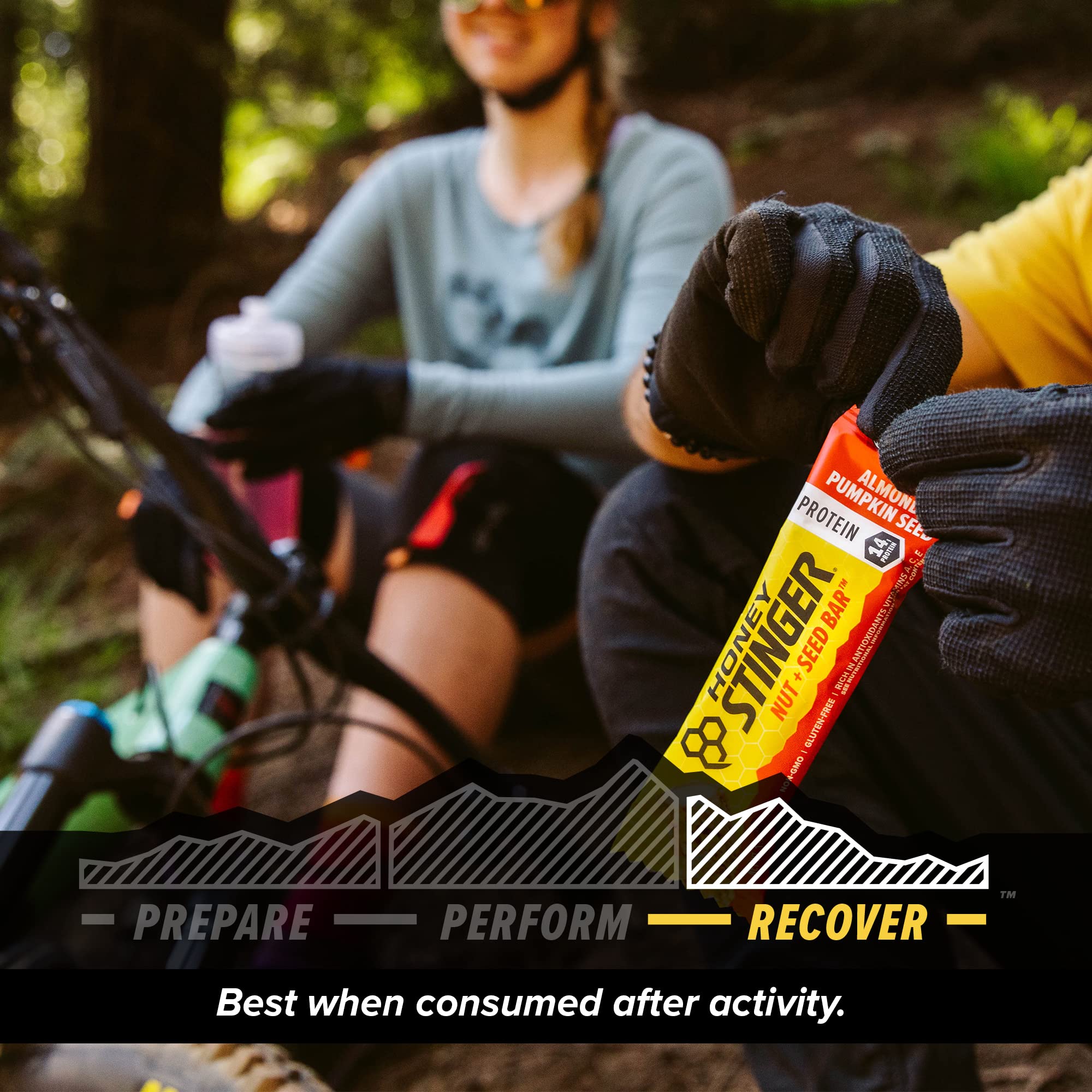 Honey Stinger Nut and Seed Bar 14g protein core helps recovery after workouts