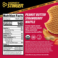 Honey Stinger peanut butter energy waffle filling—honey-infused sweetness you can taste.