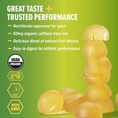 Honey Stinger Stingerita Lime chews label highlights caffeine and electrolytes