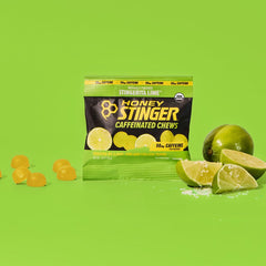 Honey Stinger Stingerita Lime chews during run provide sustained energy