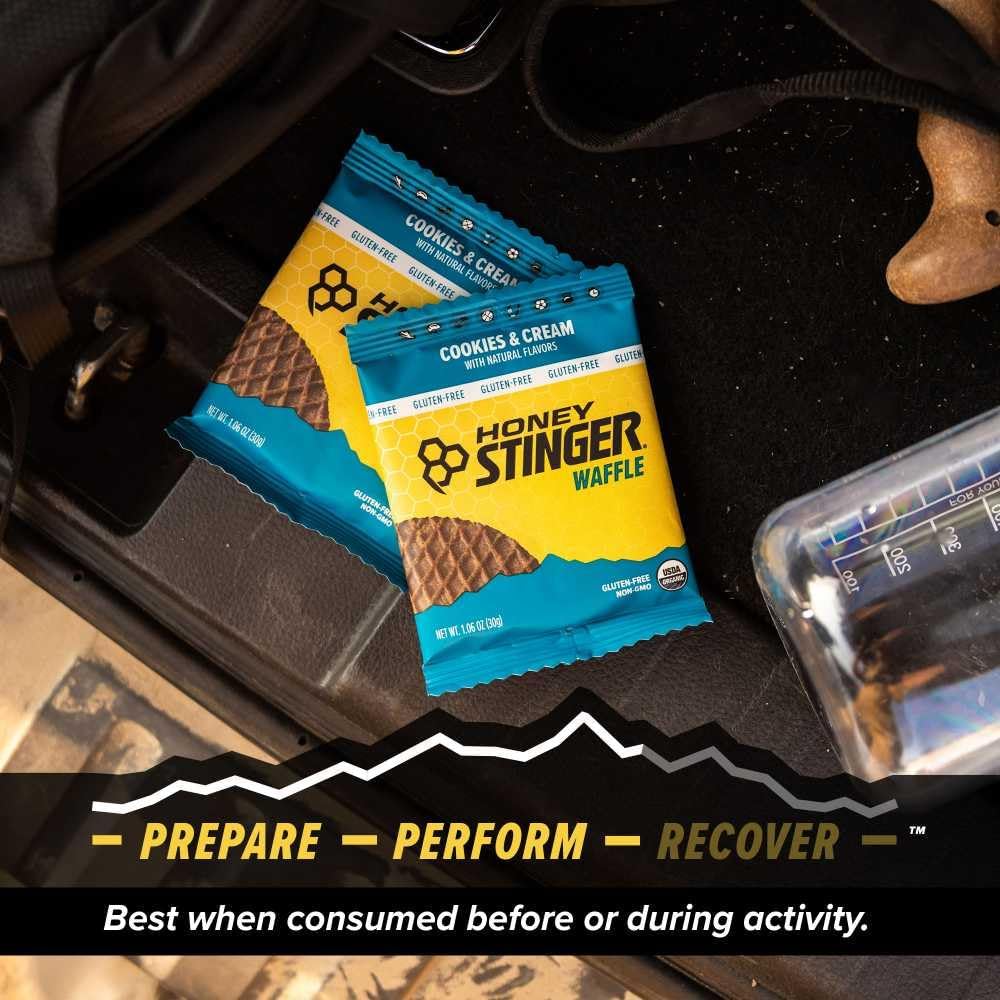 Travel-friendly energy waffle snack for trips and commutes