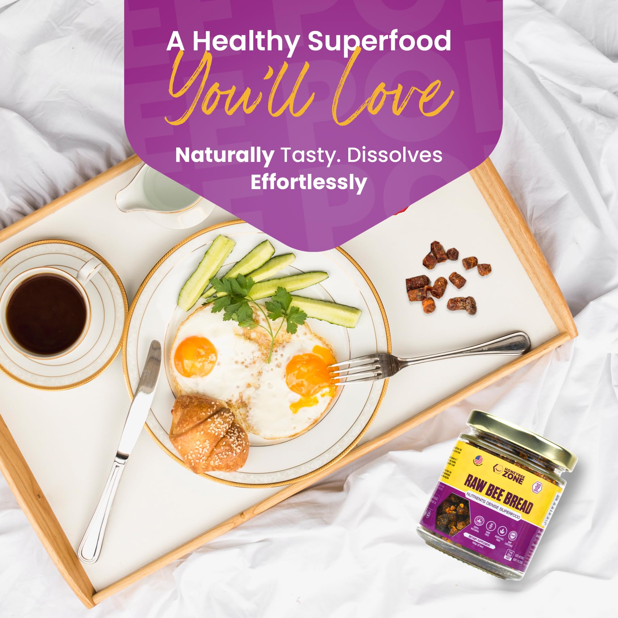 HONEYBEEZONE In yogurt bowl for a versatile breakfast ritual.