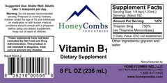 HoneyCombs B1 liquid in glass with tea shows convenient daily intake.
