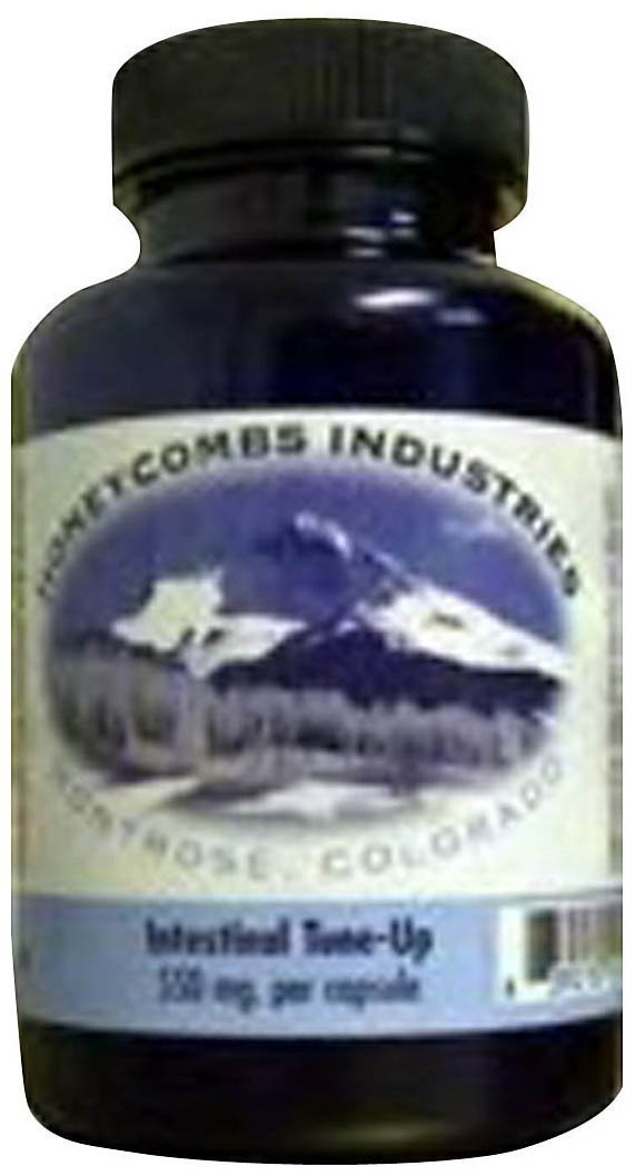 HoneyCombs Intestinal Tune-Up bottle showing herbal bowel support for gentle relief