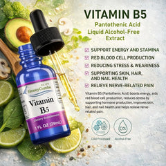 Amber bottle of HoneyCombs Vitamin B5 drops conveys premium packaging