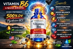HoneyCombs Vitamin B6 Drops USA-made badge signals quality and safety.