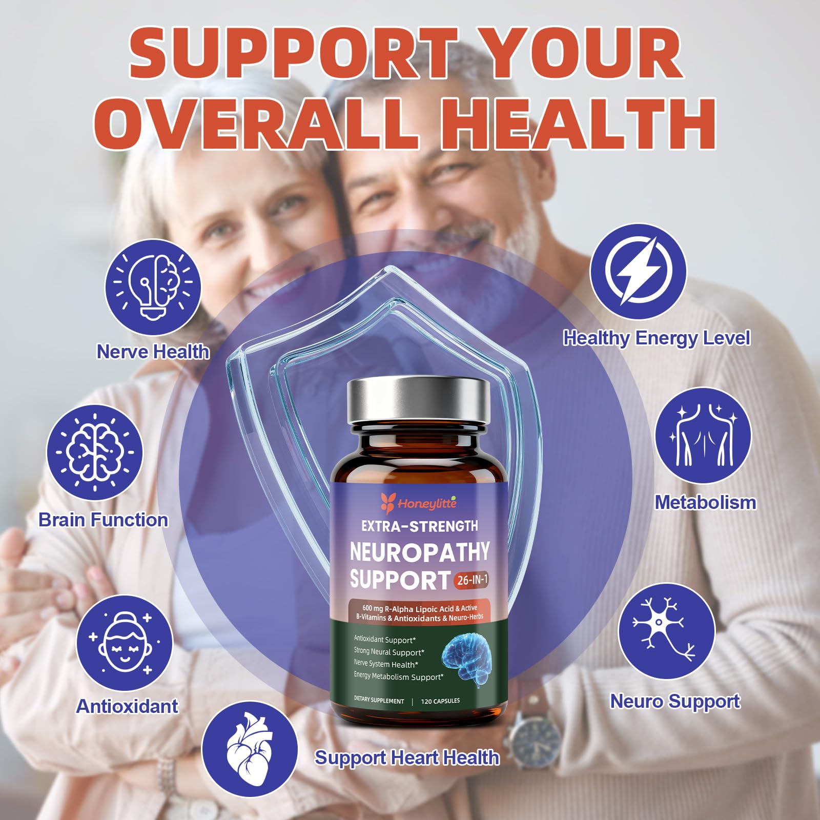 Honeylitte active B vitamins close-up highlighting bioavailable forms for nerve and energy support