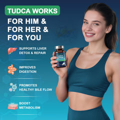 Honeylitte Tudca capsules closeup highlighting easy to swallow vegan capsules