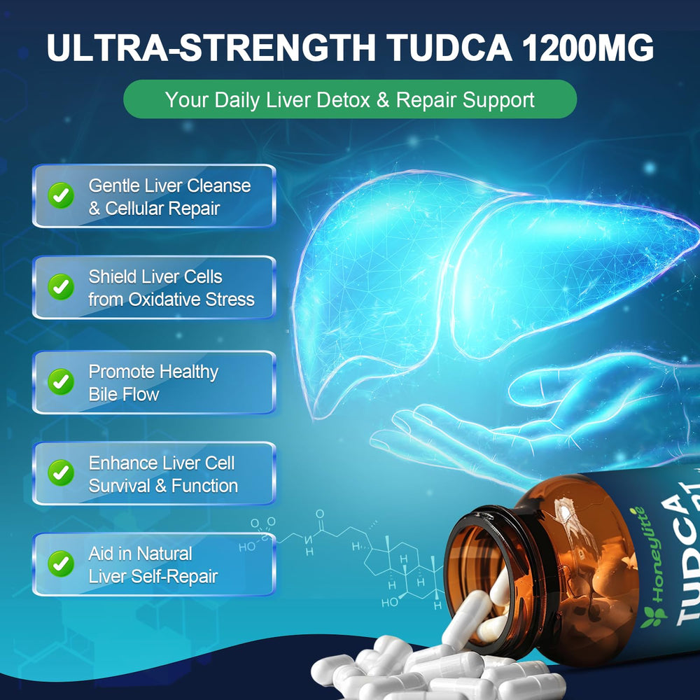 Honeylitte Tudca supplementation pack supporting liver and gut comfort