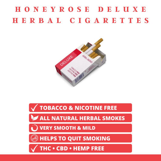 Honeyrose Deluxe carton open, revealing ten packs of 20 sticks each for convenient daily use.