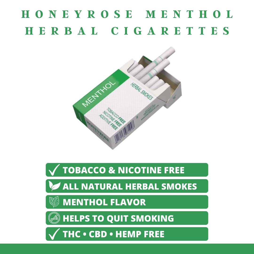 Honeyrose Menthol herbal sticks closeup, showcasing all-natural herbs for craving support.