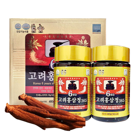 HongSamJeong 6-year red ginseng bottle with premium look and potential daily vitality support