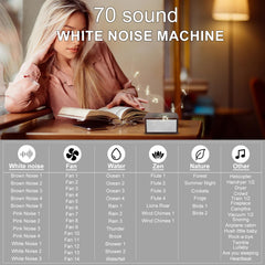 Hongut portable rechargeable sound machine side view, ideal for on-the-go calm.