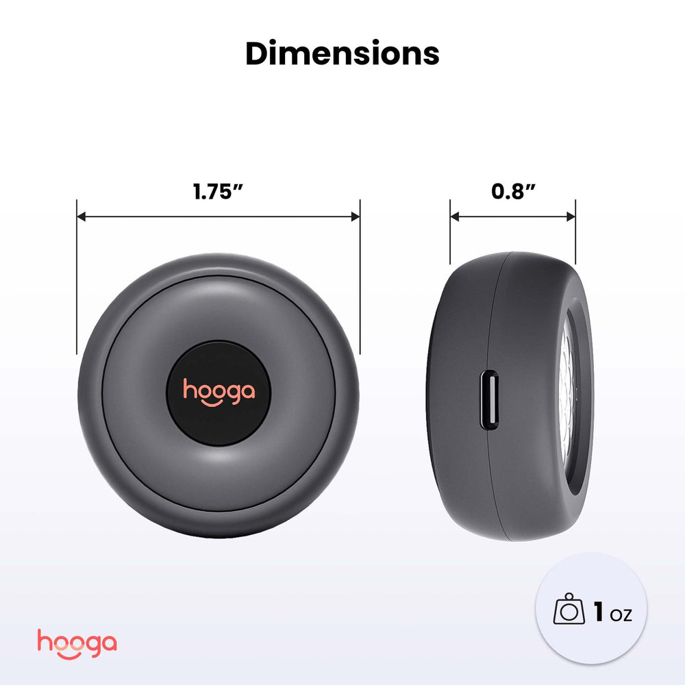 Hooga Dot wrist strap allows hands-free therapy during workouts.