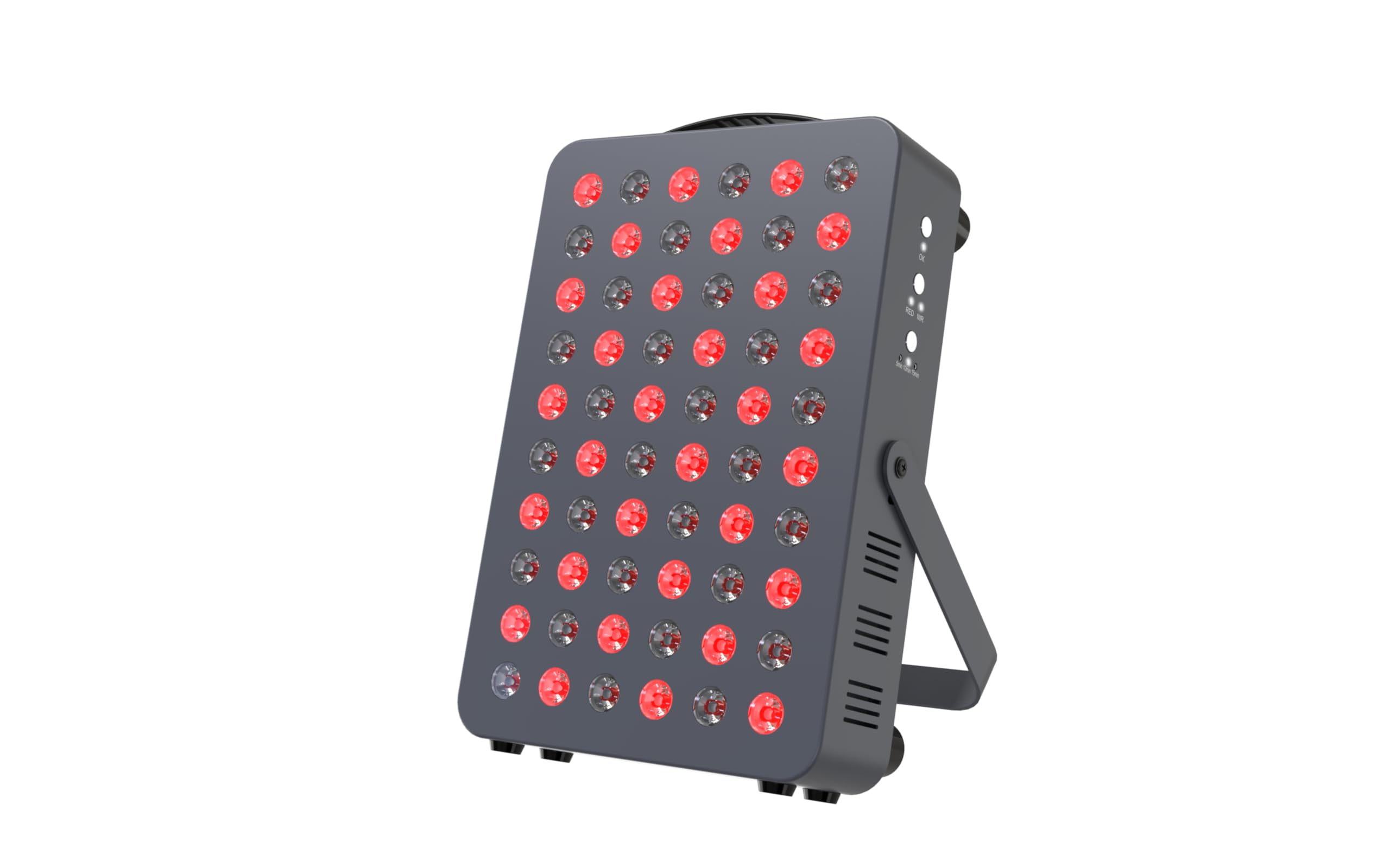 Hooga HG300 front view with stand for easy tabletop use and even light dispersion.