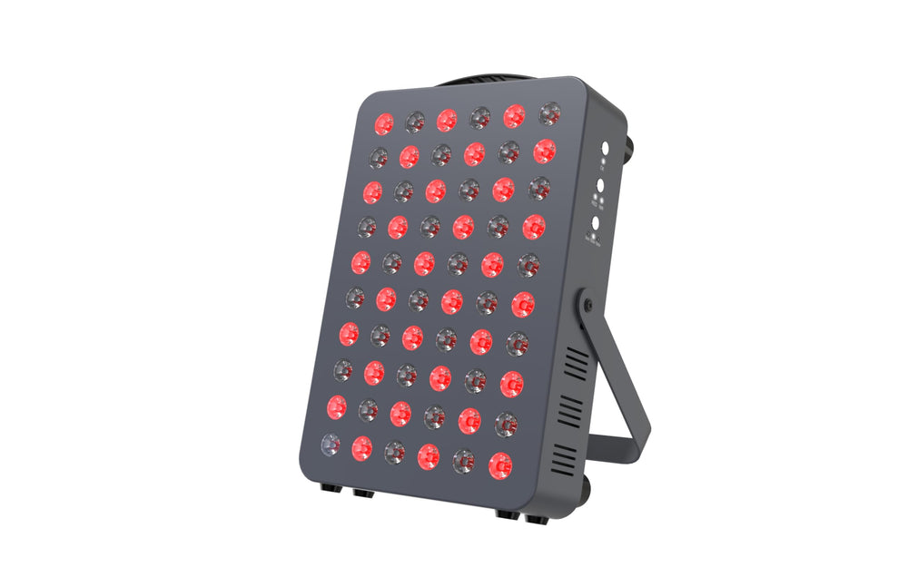 Hooga HG300 front view with stand for easy tabletop use and even light dispersion.