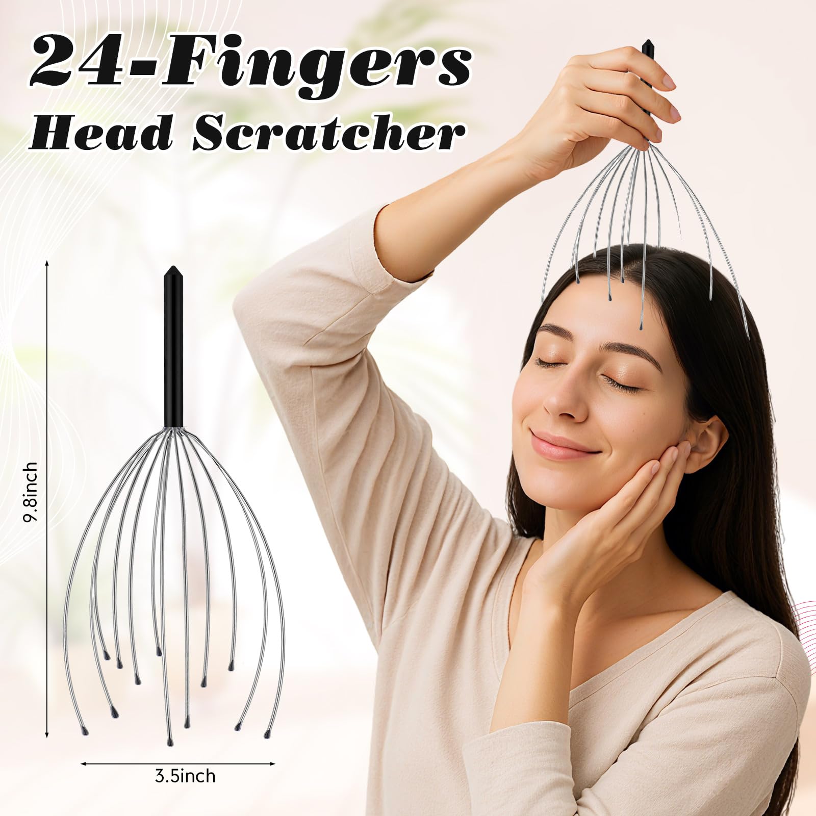 Hoolerry 12-point scalp massager boosts scalp circulation.