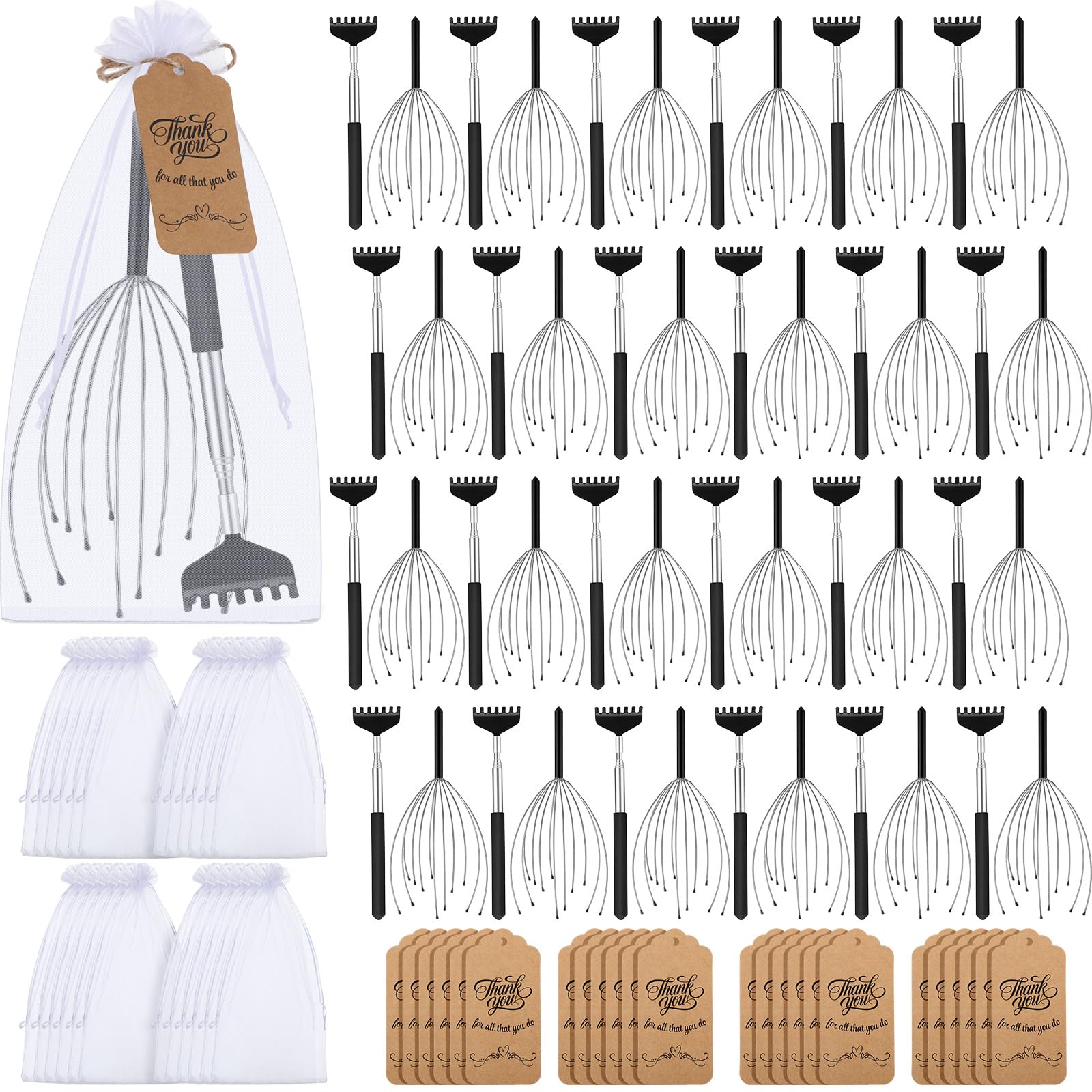 Hoolerry 24-piece set head massager for on-the-go relaxation.