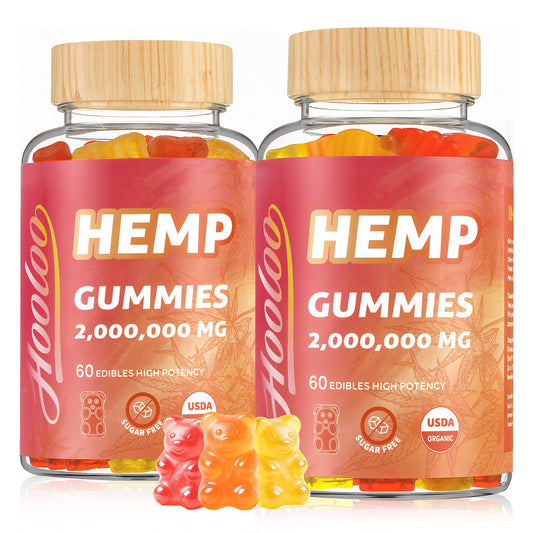 HOOLOO hemp gummies orange bottle, inviting calm evenings and relaxed routines.