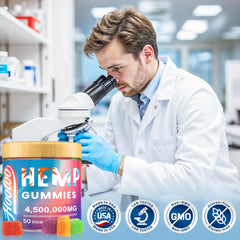HOOLOO hemp gummies pineapple flavor image for a bright bedtime treat