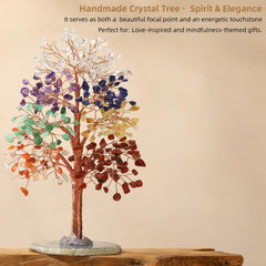 Hopeseed 10-inch chakra tree, a striking desk centerpiece.