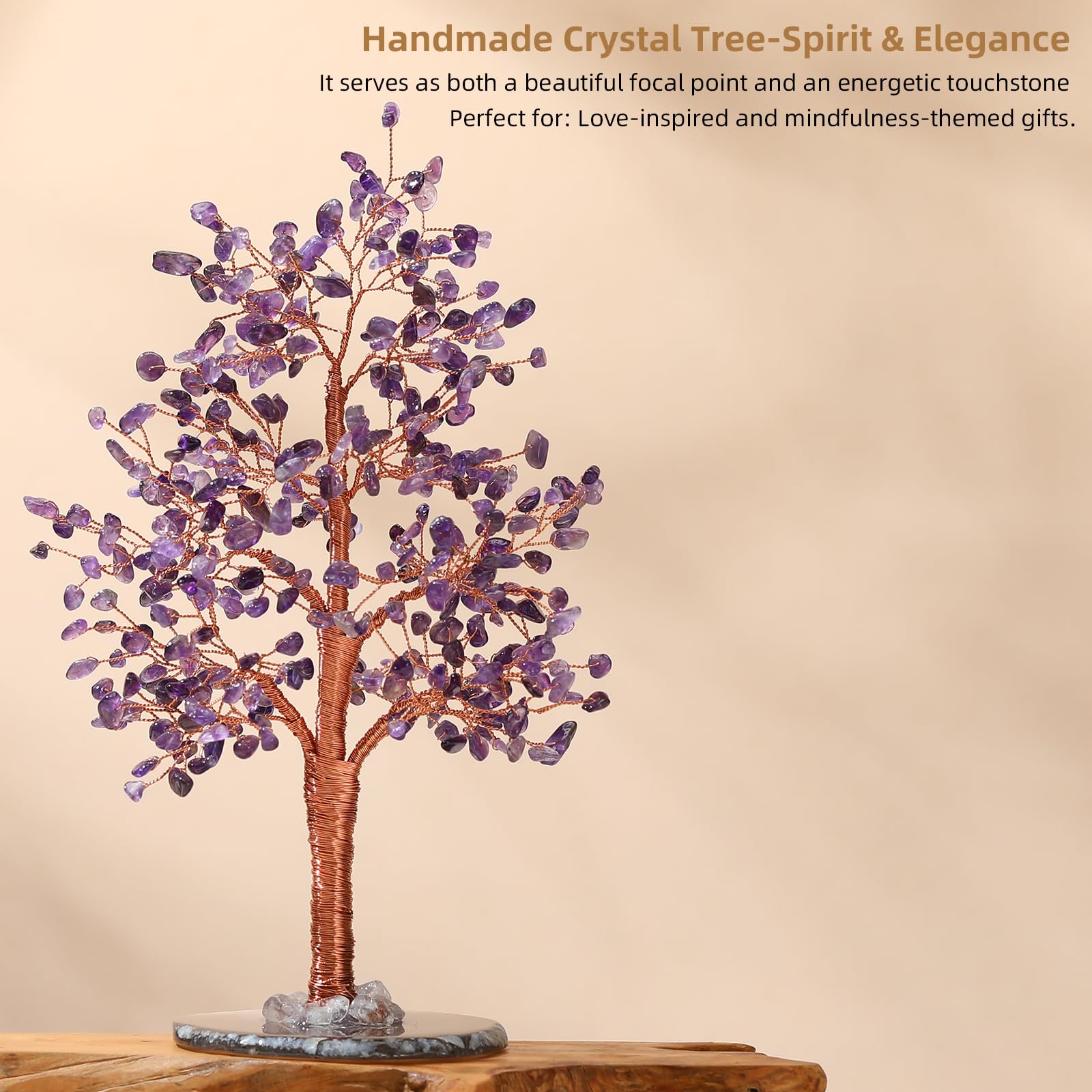 Copper wire trunk detail showcases Hopeseed craftsmanship and durable design.