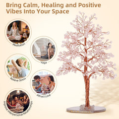 Hopeseed ideal for desk, living room, and workspace crystal tree display.