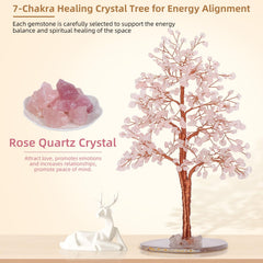Hopeseed tree trunk and branches hand-twisted with copper wire for lifelike shape.