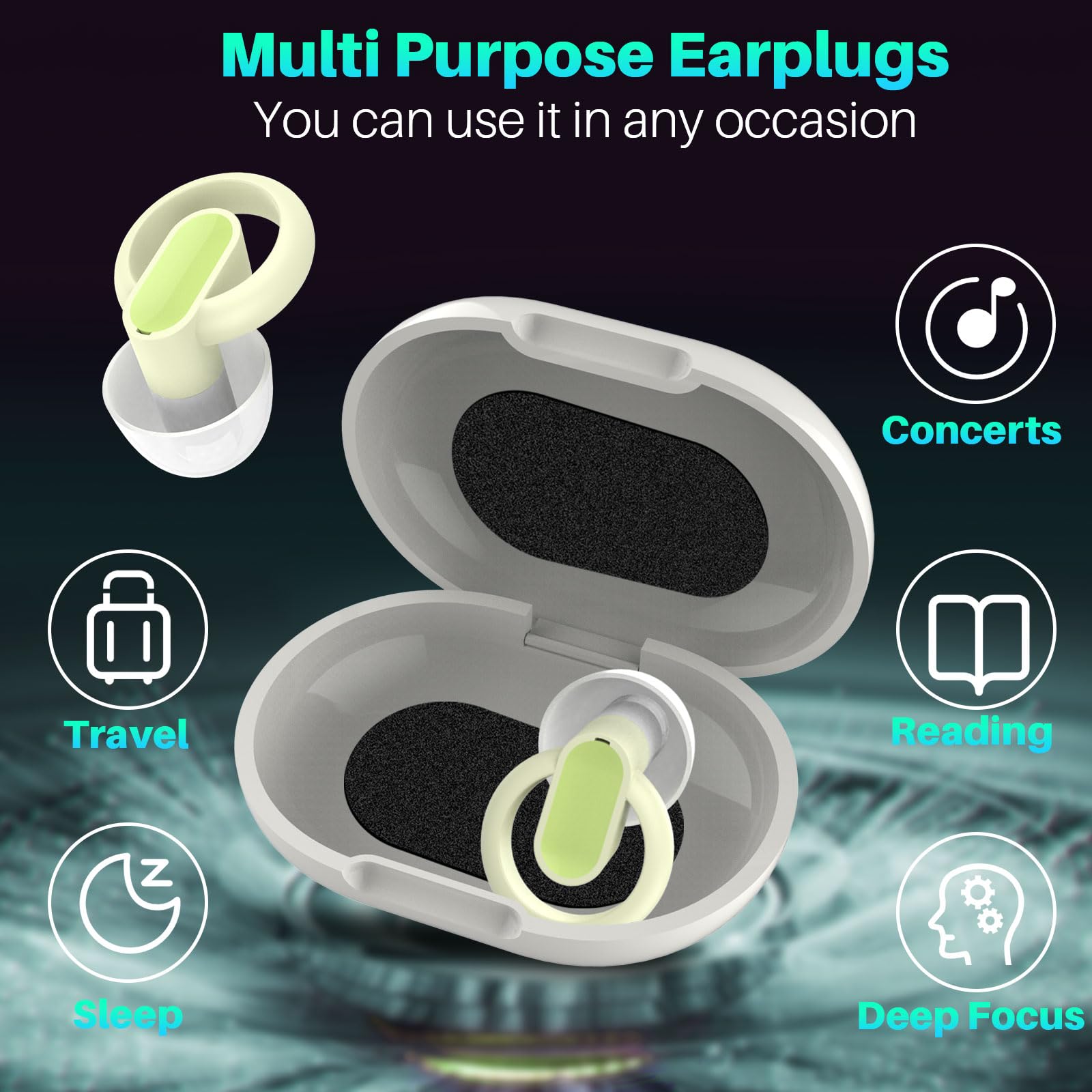 Hopihe soft-tip ear plugs provide comfortable sleep during late-night concerts.
