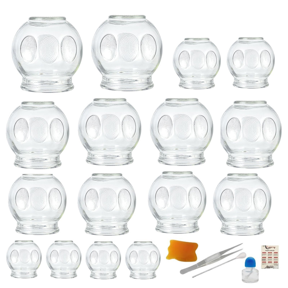 Hora de Lima glass cupping set for face and head promotes soothing relief