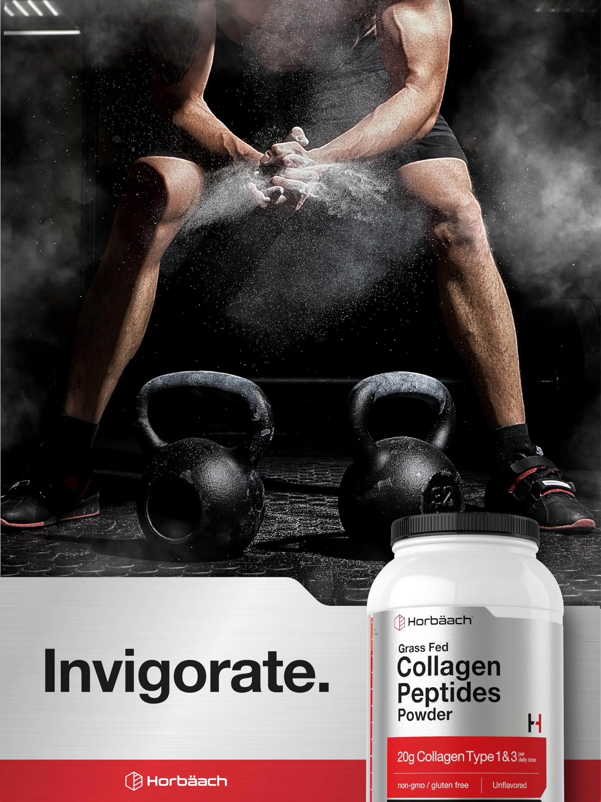 Horbaach Collagen Peptides on oatmeal topping for texture and nutrition boost