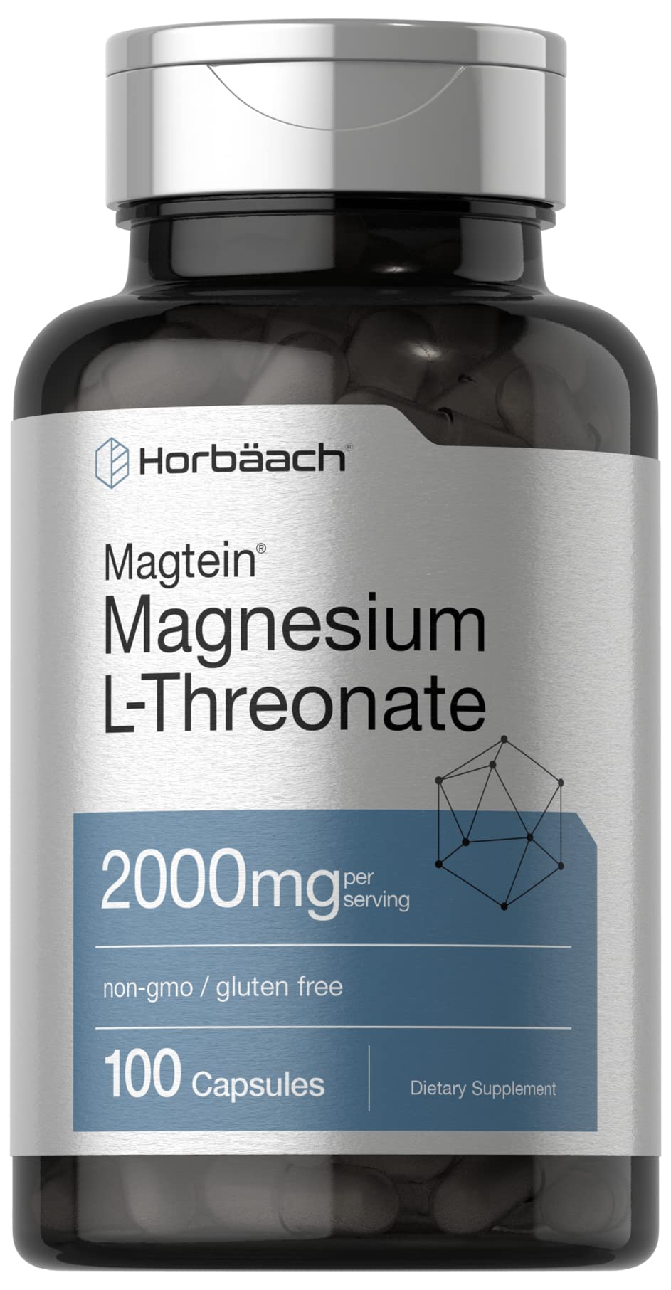 Horbäach Magtein bottle front shows packaging for easy daily magnesium support