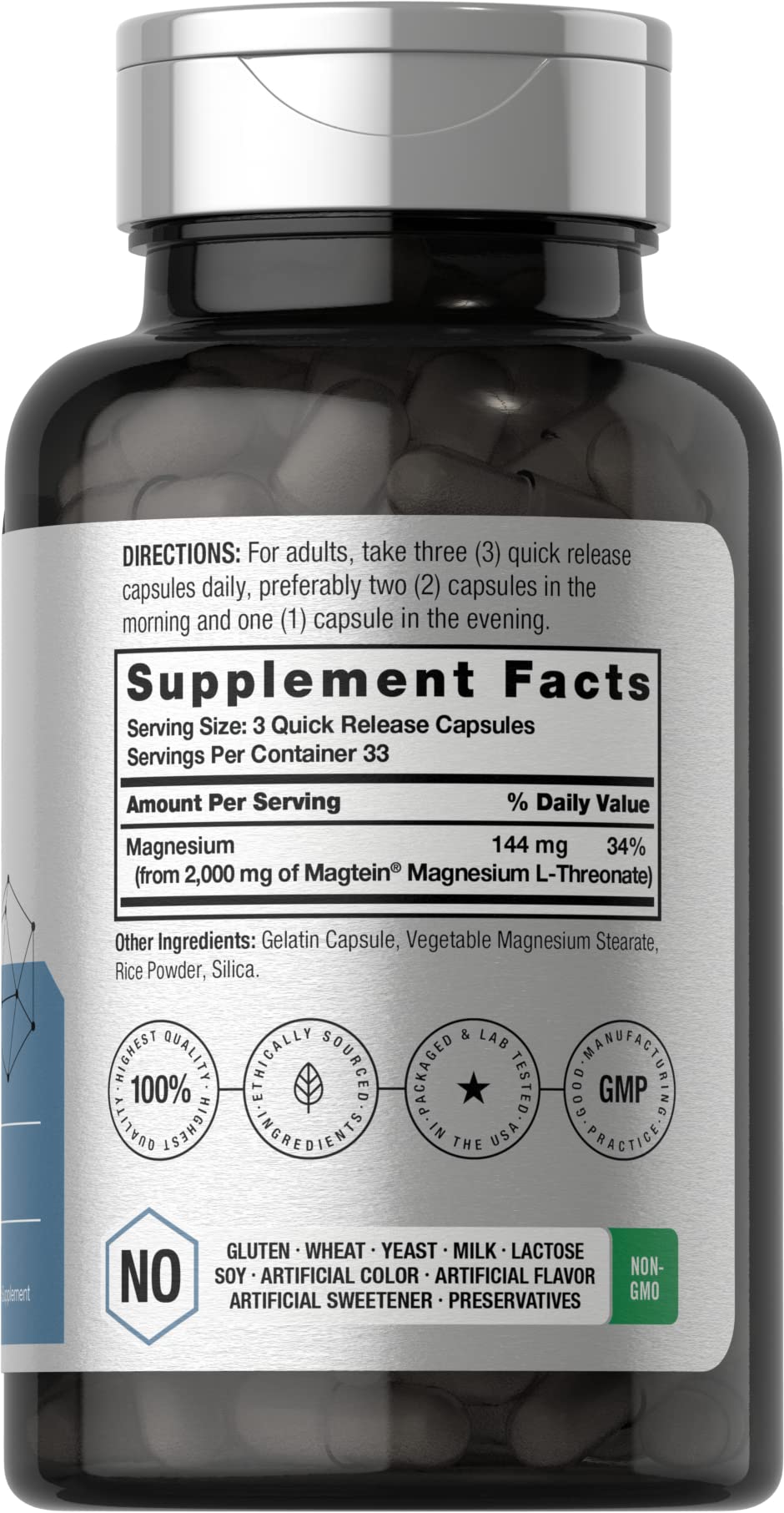 Horbäach Magtein capsules closeup highlights easy-to-swallow form