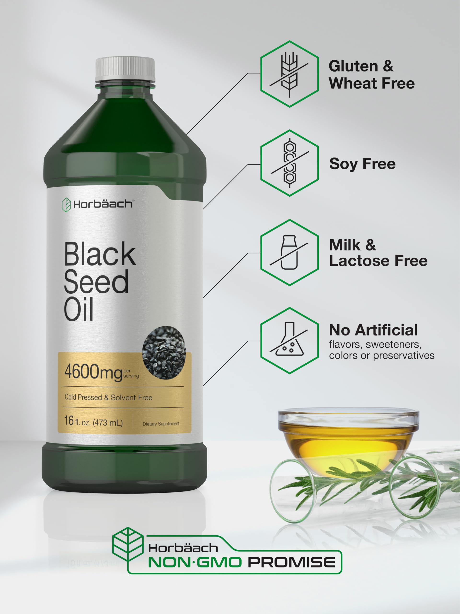 The vegetarian, non-GMO, gluten-free formula suits many diets.