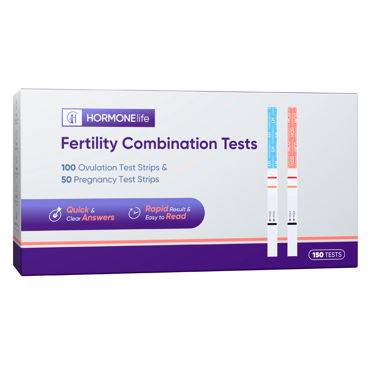 HORMONElife ovulation strip in sealed pack for discreet at-home tracking.