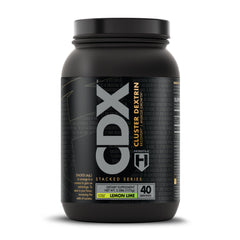 HOSSTILE CDX cluster dextrin powder bottle with lemon-lime flavor for pre- and post-workout energy