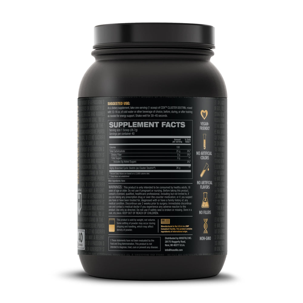 HOSSTILE CDX alongside electrolytes showcases versatile fueling for training blocks.