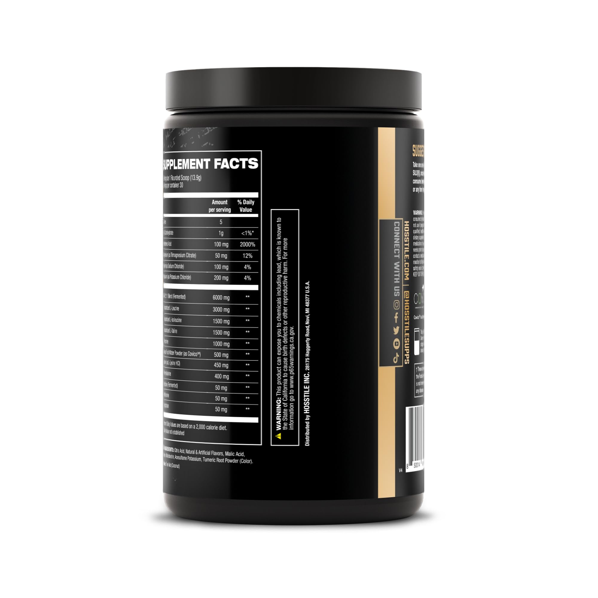 HOSSTILE SILO[9] EAA active-lifestyle-daily-use convenient amino drink.